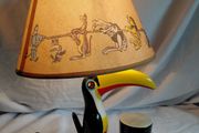 Ceramic Hand Painted Guinness Toucan Lamp