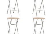 Bar Tables 4 pcs Oak 60x112 cm MDF