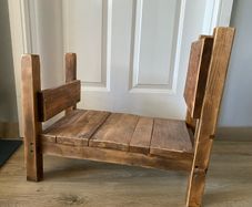 small wooden bed