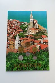 Slovenia pre euro vintage original coins set 1990s BUNC