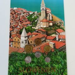 Slovenia pre euro vintage original coins set 1990s BUNC