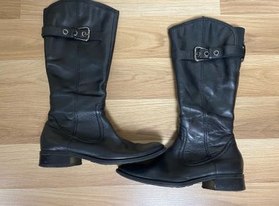 Genuine Leather High boots, size 37(4)