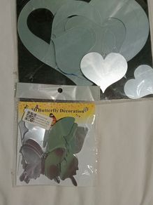 Heart and butterfly shaped wall decorations