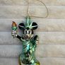Disney World Mickey Mouse Statue of Liberty Glass Christmas Ornament Damaged NO NOSE Please see photos Image 8