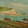Vintage OIL on Board PAINTING of the cliff Dover Image 8
