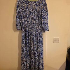 Blue print summer dress