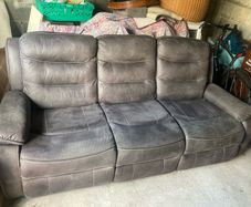3 Seater Leather Reclining Sofa