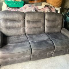 3 Seater Leather Reclining Sofa