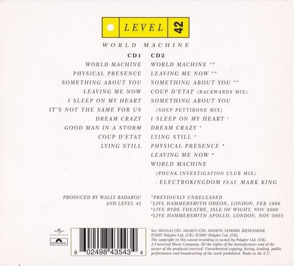 LEVEL 42  |  World Machine    {Deluxe Edition}