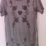 New Look black floral embroidered mesh overlay dress size UK14 EU42 Postage included Image 7