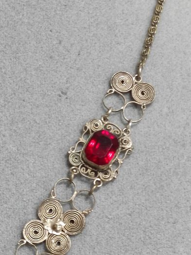 Vintage filigree Cameo shell pendant necklace
