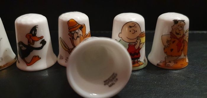 Collection of Cartoon Character Bone China Thimbles