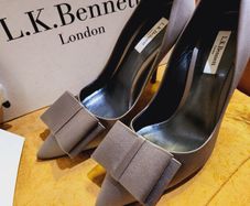 LK Bennet Aquarius NEW Rare Grey satin High Heels (Size 40)