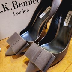 LK Bennet Aquarius NEW Rare Grey satin High Heels (Size 40)