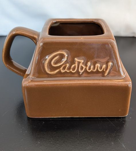 Cadbury Ceramic Advertising Pot Brown Glazed Vintage