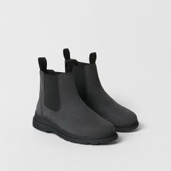 Zara Kids/ Leather Ankle Boots With Gores