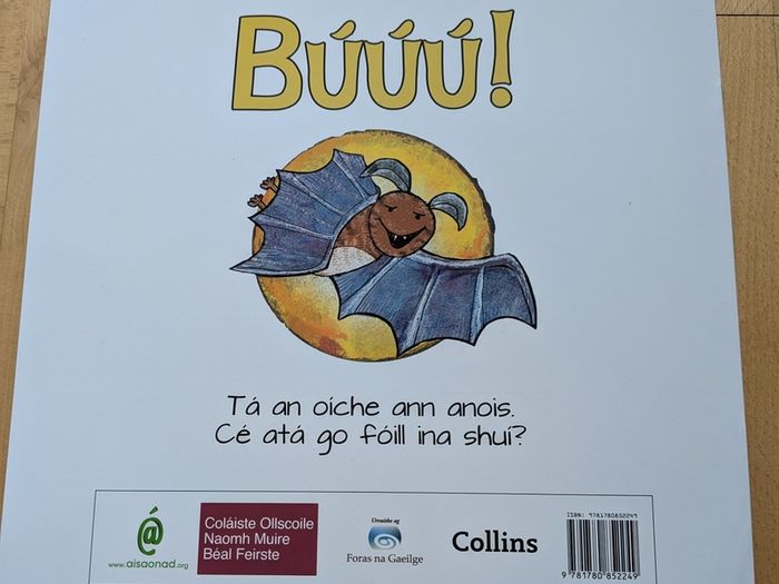 Buuu - brand new - delightful book as Gaeilge - less than half price