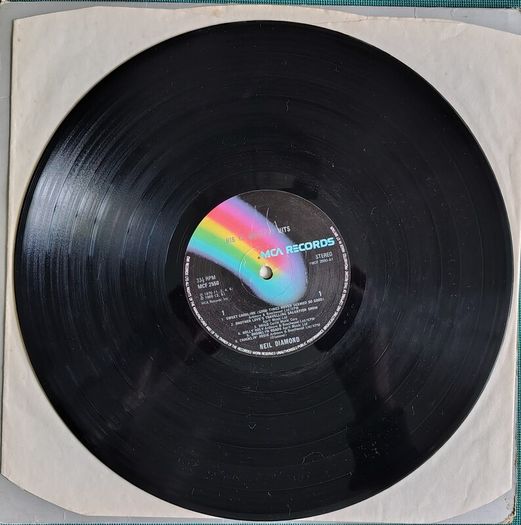 Neil Diamond - His 12 Greatest Hits Vinyl LP (1974) UK Pressing Black MCA Labels Pop Rock Vocal VG+
