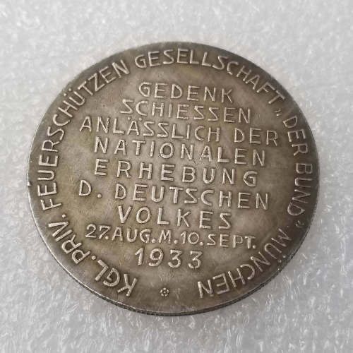 Ww2 Mark German Coin  Hitler Luftwaffe Swastika Nazi Warplane  Reichsmark