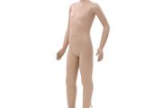 Full Body Child Mannequin with Glass Base Beige 140 cm