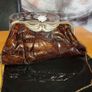Faux Leather  clutch/ shoulder bag . Image 6