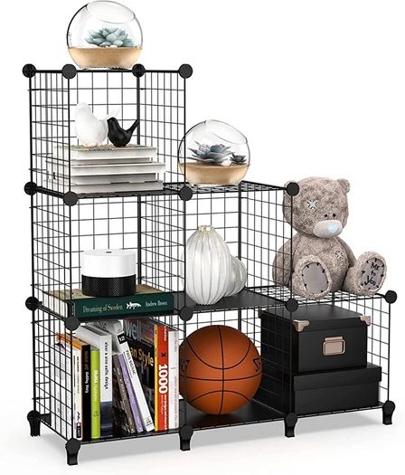 6 Cube Wire Storage Shelves, Multifunctional DIY Wire Fence Wardrobe Closet Cabinet Bookcase Bookshelf Perfect for Office/Livingroom/kitchen/Bathroom (FREE SHIPPING)