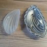 Vintage Shell Shape Metal/Glass Dish Image 4