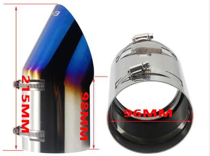 Car Styling Mufflers Exhaust Tail Throat Pipe Tip Universal Stainless Steel Large Diameter 96mm