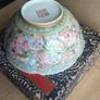 Vintage Chinese Famille Rose Eggshell Porcelain Bowl Image 4