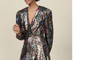 SANDRO Paris floral metallic mini dress Sz 36 (6-8UK) - Rrp 180 (New)