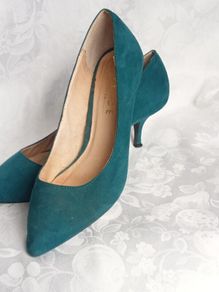 PRICE DROPOffice London, Ladies teal mid heal shoes , Size 41/7.5
