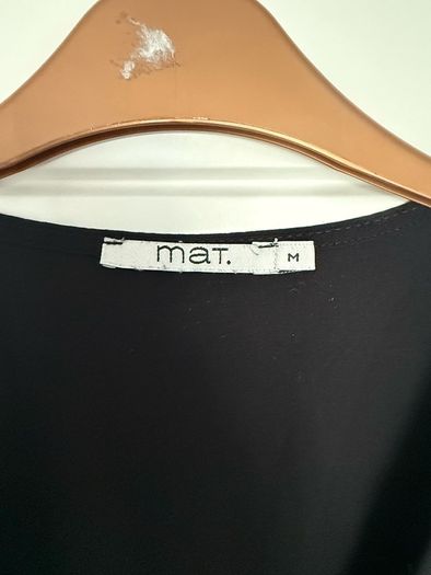 Mat Black Blouse with Gold Buttons Size 18
