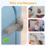 2 Pcs Baby Safety Fridge Lock, Child Proof Refrigerator Freezer Door Lock, Toddler Kid Safety Latch Catch Lock (Grey/White) Image 4