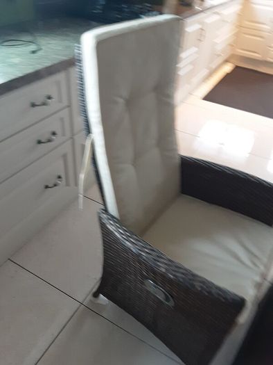 Rathwood reclining garden chairwith cushion, large footstool with cushion