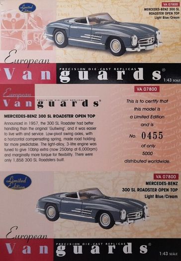 Diecast Model Mercedes-Benz 300SL (W198) Competition - Collectable Vanguards 1:43