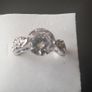 10KT White Gold Filled Solitaire Ring Image 3