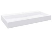 Wash Basin 100x46x11 cm Mineral Cast/Marble Cast White