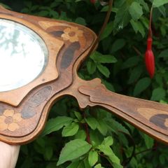Antique  Wood Mirror