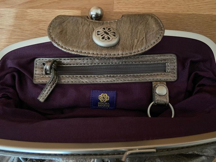 Silver metallic Mischa Barton Clutch Bag