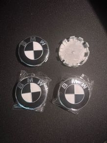 BMW Center Caps Set 68mm Car Wheel Centre Caps Hub - Black White