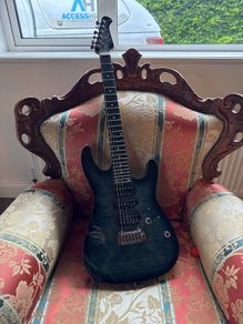 Harley Benton Fusion-III HSH EB FBLB (Pro Series) electric guitar.