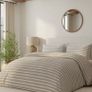 Double Duvet Cover Set with Pillowcases| Drawn Stripe Natural Image 2