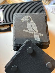guinness tucon black slate coasters 6 pack set