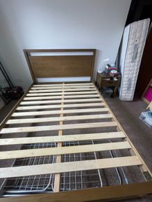 harvey norman solid wood king size bed frame!