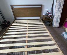 harvey norman solid wood king size bed frame!