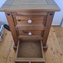 3 Drawer Pine Bedside Cabinet Image 2