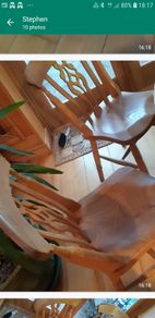 Set of Four Solid Oak Dining Chairs