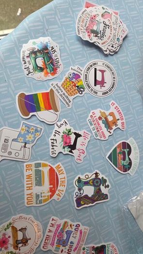 Cute 2 pieces  Sewing Crafting quiltting stickers for Crafting Sewing machine etc