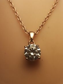Sterling Silver Swarovski Zirconia Pendant & Chain