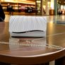 Elegant Striped Clutch Handbag with Detachable Shoulder Strap Image 2